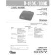 SONY D180K Service Manual cover photo