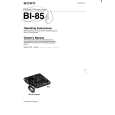 SONY BI-85 Owner's Manual cover photo