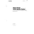 SONY SAVA55 Owner's Manual cover photo