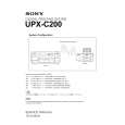 SONY UPXC200 Service Manual cover photo