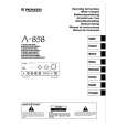 PIONEER A-858 Owner's Manual cover photo
