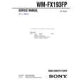 SONY WMFX193FP Service Manual cover photo