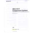 SONY MHC-S200 Owner's Manual cover photo