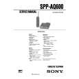 SONY SPPAQ600 Service Manual cover photo