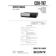 SONY CDX-T67 Owner's Manual cover photo