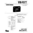 SONY WM-RX77 Service Manual cover photo