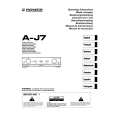 PIONEER A-J7 Owner's Manual cover photo