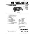 SONY XM-1004GX Owner's Manual cover photo