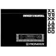 PIONEER KPX-440/EW Owner's Manual cover photo