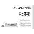 ALPINE CDA7850R Owner's Manual cover photo