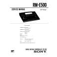 SONY RME500 Service Manual cover photo