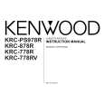 KENWOOD KRC-778R Owner's Manual cover photo