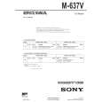 SONY M637V Service Manual cover photo