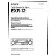 SONY EXR-12 Owner's Manual cover photo