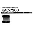 KENWOOD KAC7200 Owner's Manual cover photo