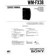 SONY WM-FX38 Service Manual cover photo