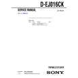 SONY DEJ016CK Service Manual cover photo