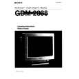 SONY GDM-2038 Owner's Manual cover photo