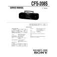 SONY CFS-208S Service Manual cover photo