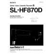 SONY SLHF870D Owner's Manual cover photo