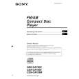 SONY CDXCA700X Owner's Manual cover photo