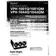 SONY VPH-1044Q Owner's Manual cover photo