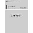 PIONEER AVIC-HD1BT/EW Owner's Manual cover photo