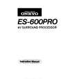 ONKYO ES600PRO Owner's Manual cover photo