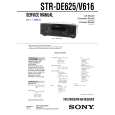 SONY STRDE625 Service Manual cover photo