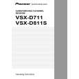 PIONEER VSX-D711/KCXJI Owner's Manual cover photo