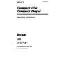 SONY D-137CR Owner's Manual cover photo
