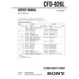 SONY CFD926L Service Manual cover photo