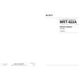 SONY WRT822A Service Manual cover photo