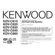 KENWOOD KDVC810 Owner's Manual cover photo