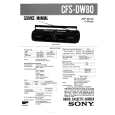 SONY CFSDW80 Service Manual cover photo