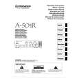 PIONEER A-501R Owner's Manual cover photo
