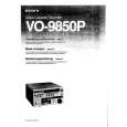 SONY VO9850P Owner's Manual cover photo
