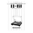 KENWOOD KD-850 Owner's Manual cover photo