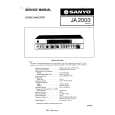 SANYO JA2003 Service Manual cover photo