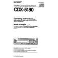 SONY CDX-5180 Owner's Manual cover photo