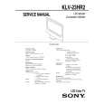 SONY KLV23HR2 Service Manual cover photo