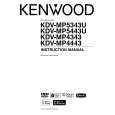 KENWOOD KDV-MP4343 Owner's Manual cover photo