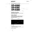 SONY XR-6180 Owner's Manual cover photo