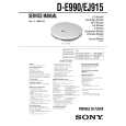 SONY DE990 Service Manual cover photo