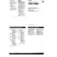SONY CDX-U606 Owner's Manual cover photo