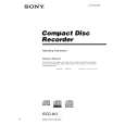 SONY RCDW3 Owner's Manual cover photo