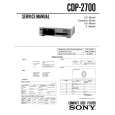 SONY CDP2700 Service Manual cover photo