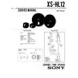 SONY XSHL12 Service Manual cover photo