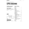 SONY CFD-260 Owner's Manual cover photo