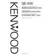 KENWOOD GE-930 Owner's Manual cover photo